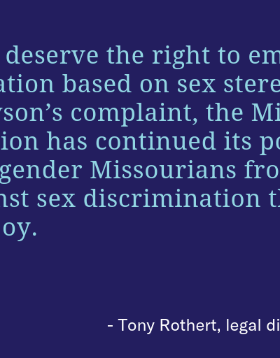 Tony on Lawson v. Missouri Commission on Human Rights