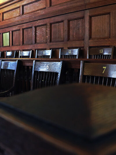 Am antique jury’s box.