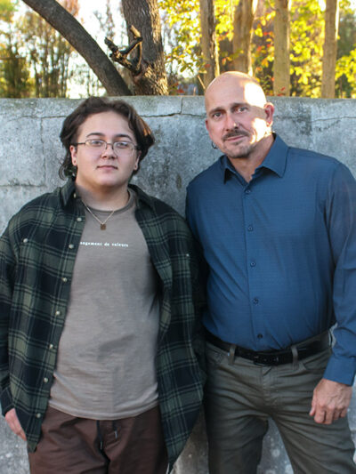 Donnie Ray Saxton with son Parker.