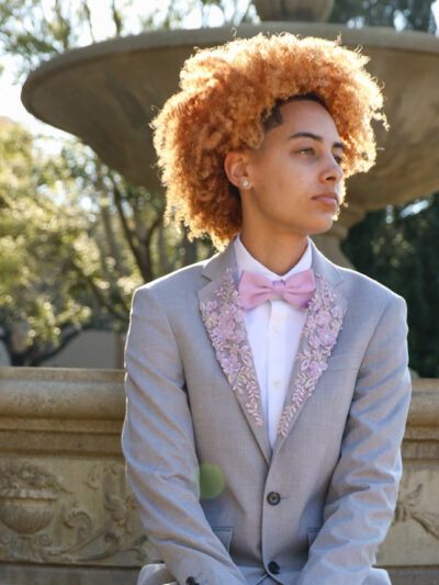 Larissa Hubbard dressed for prom.