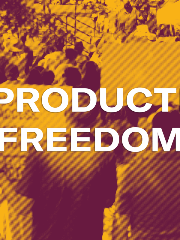 A group of people marching for reproductive freedom