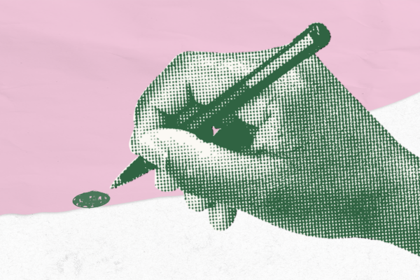 hand filling out ballot