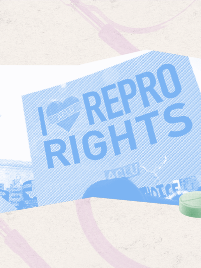 a sign read I love repro rights
