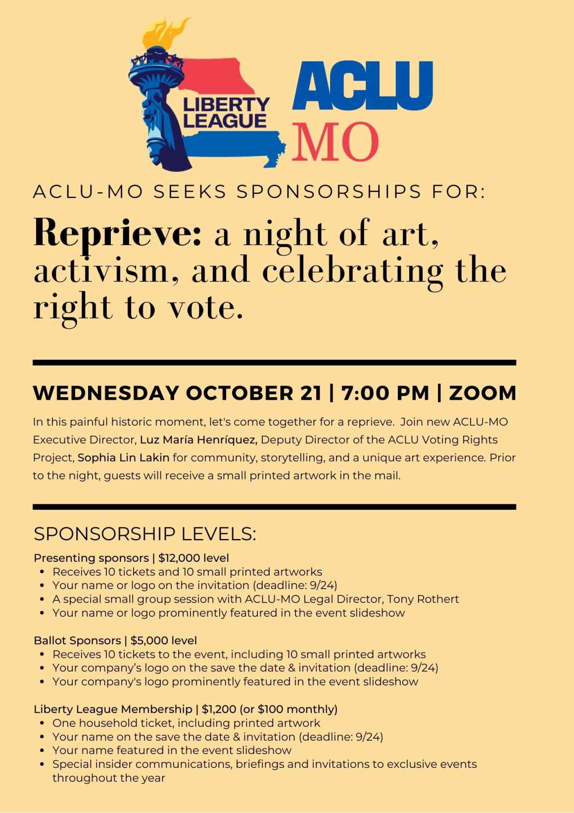 Reprieve: a night of art, activism, and celebrating the right to vote Reprieve: a night of art, activism, and celebrating the right to vote