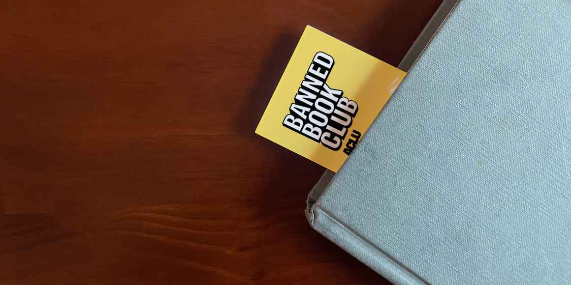 Image of book mark that reads "Banned Book Club"