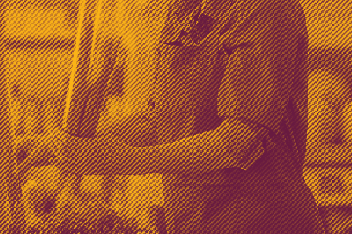 person working