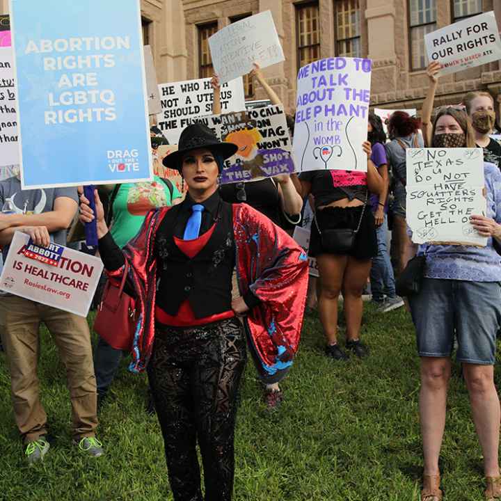 LGBTQ plus rights rally