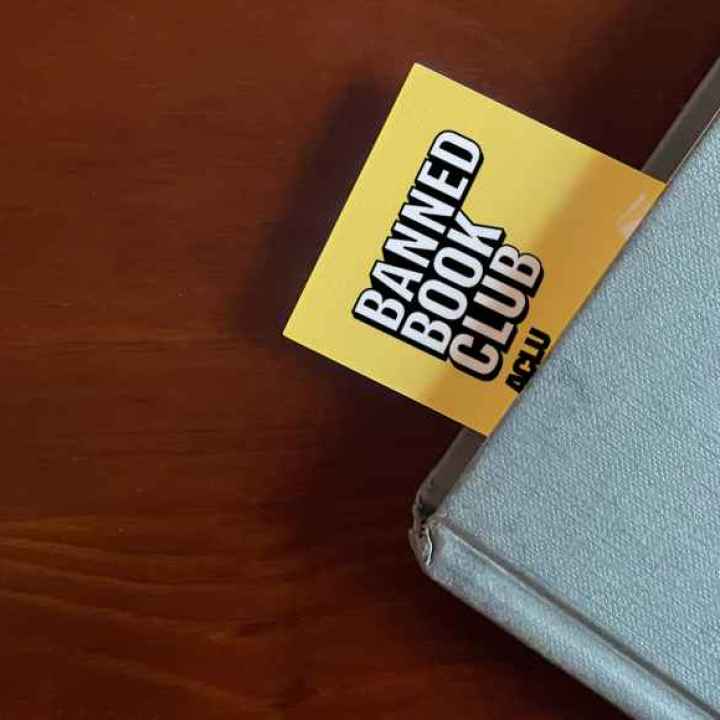 Image of book mark that reads "Banned Book Club"