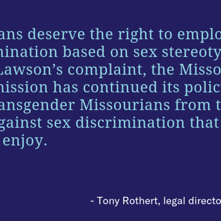 Tony on Lawson v. Missouri Commission on Human Rights