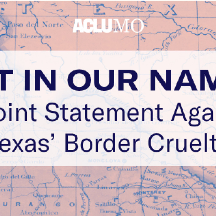 Not in Our Names, A joint Statement Against Texas' Boarder Cruelty